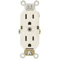 Leviton 15 Amp Commercial Grade Duplex Outlet, White, 10PK M22-CBR15-WMP